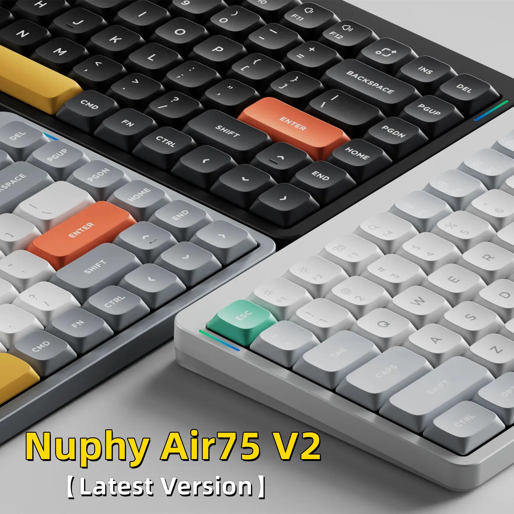 Nuphy Air75 V2  2.4g  75%  Ű, ο  Ʈ ġ, Windows  Mac ȣȯ 